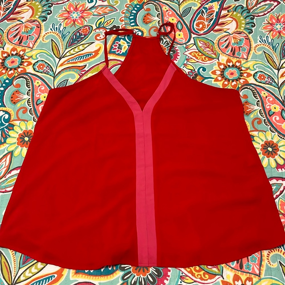 Women’s lightweight, pink and red dressy tank